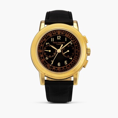View full screen - View 1 of Lot 2174. Reference 5070 | A yellow gold chronograph wristwatch, Circa 2002.