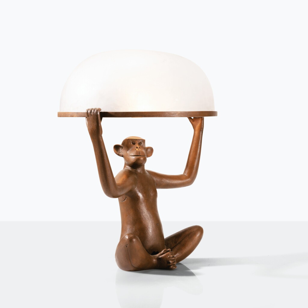 View full screen - View 1 of Lot 45. Lampe Singe Allumé.