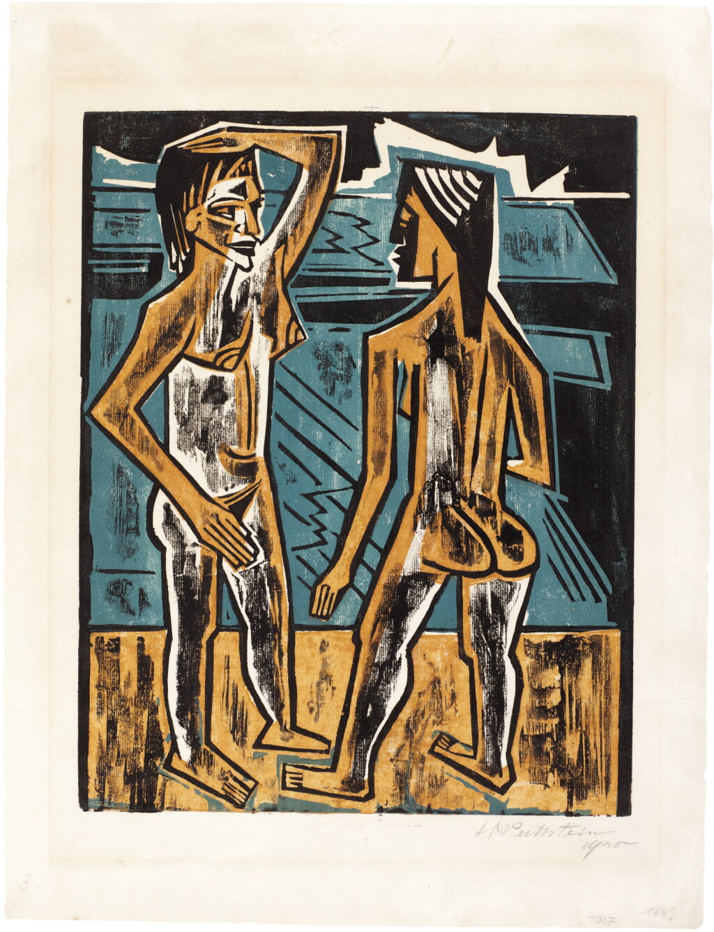 View full screen - View 1 of Lot 103. MAX PECHSTEIN | ZWIESPRACHE (KRÜGER H 228).
