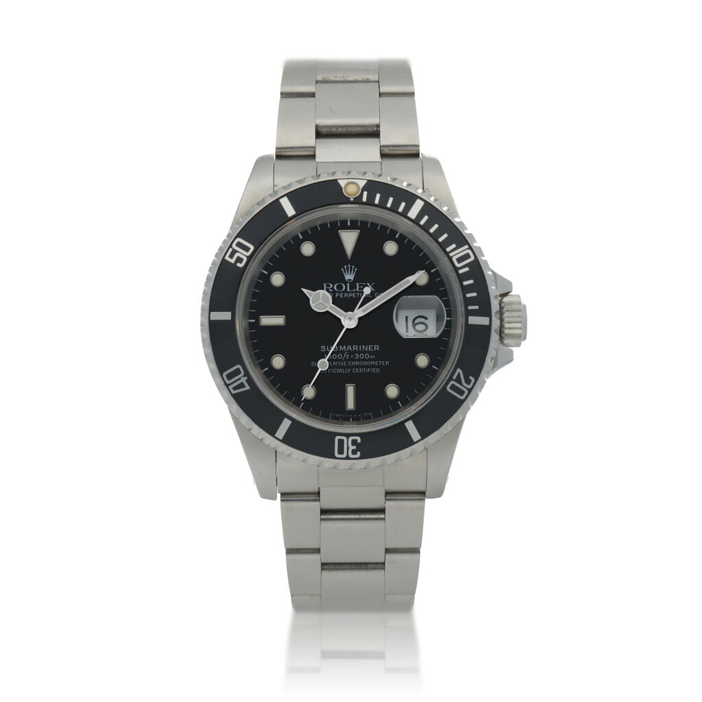 View full screen - View 1 of Lot 10. Submariner, Ref. 16610 Stainless steel wristwatch with date and bracelet Circa 1993.