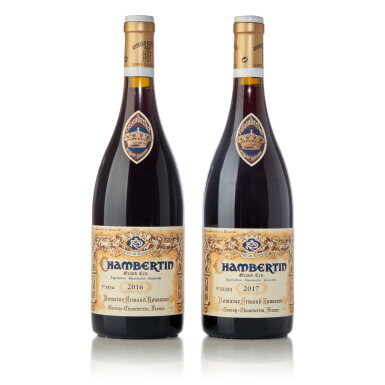 View full screen - View 1 of Lot 114. Chambertin 2016 & 2017 Domaine Armand Rousseau (2 BT).