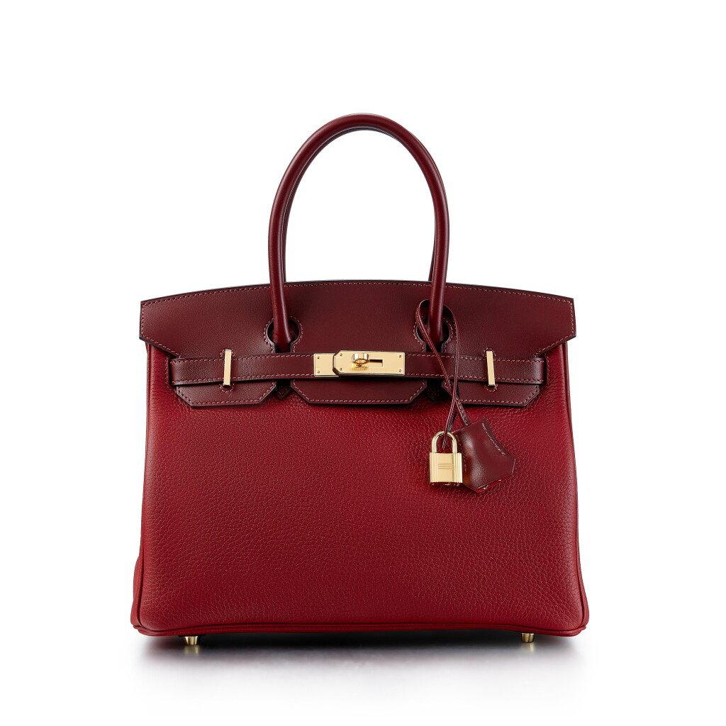 View full screen - View 1 of Lot 8367. Rouge H and Rose Azalee Sombrero and Clemence Birkin 30 Gold Hardware, 2019.