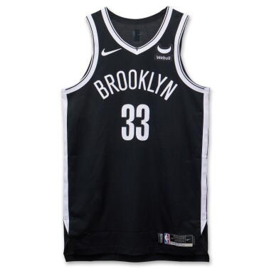 View full screen - View 1 of Lot 58. Nic Claxton Brooklyn Nets 2023-2024 Game Worn Icon Edition Jersey | Double-Double.