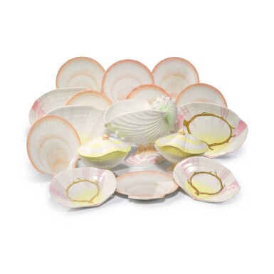 View full screen - View 1 of Lot 71. A Wedgwood 'Wreathed Shell' part Dessert Service, Circa 1820.