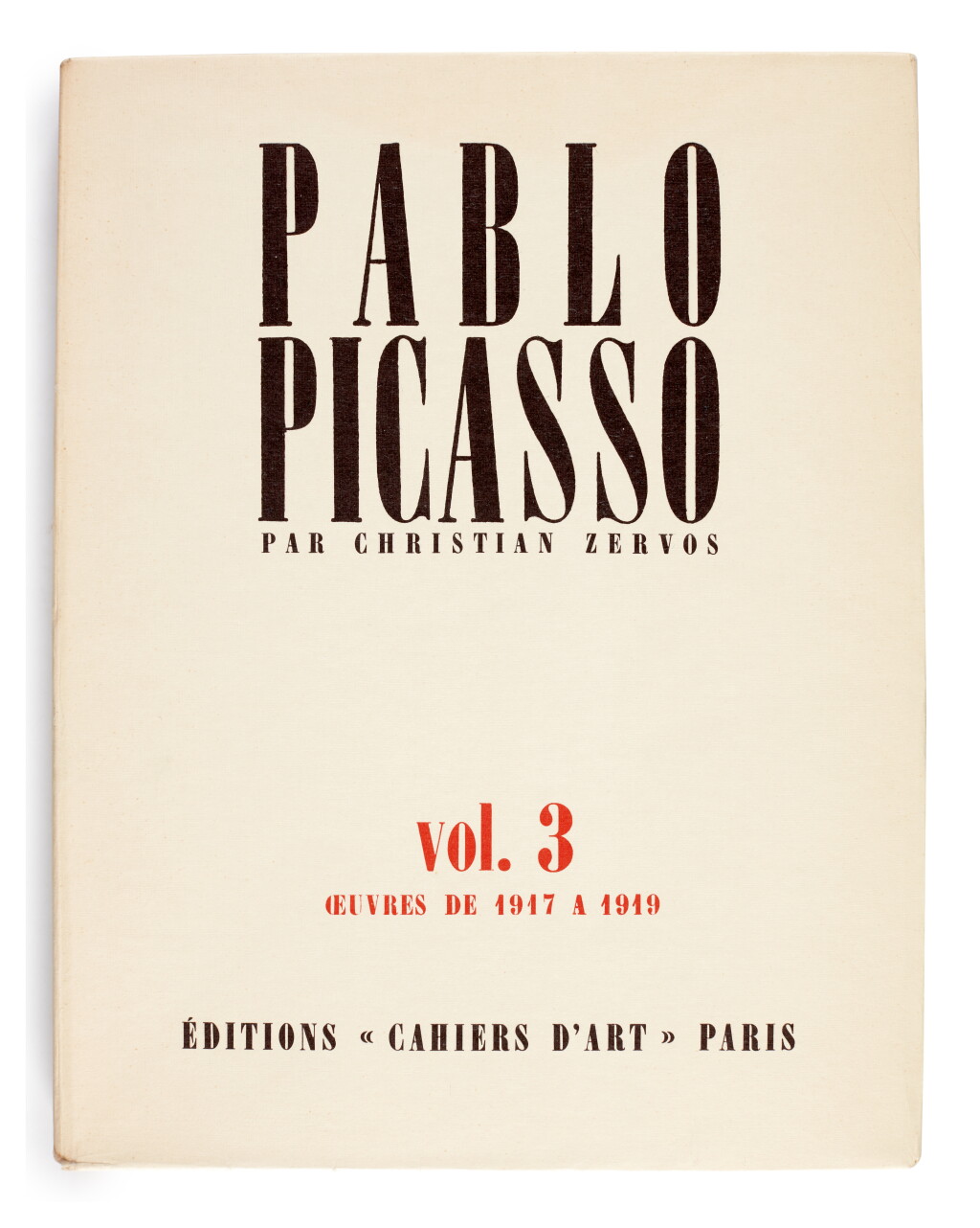 View full screen - View 1 of Lot 167. Zervos, Pablo Picasso, Oeuvres, Paris, 1949-1986, 34 volumes, original wrappers.