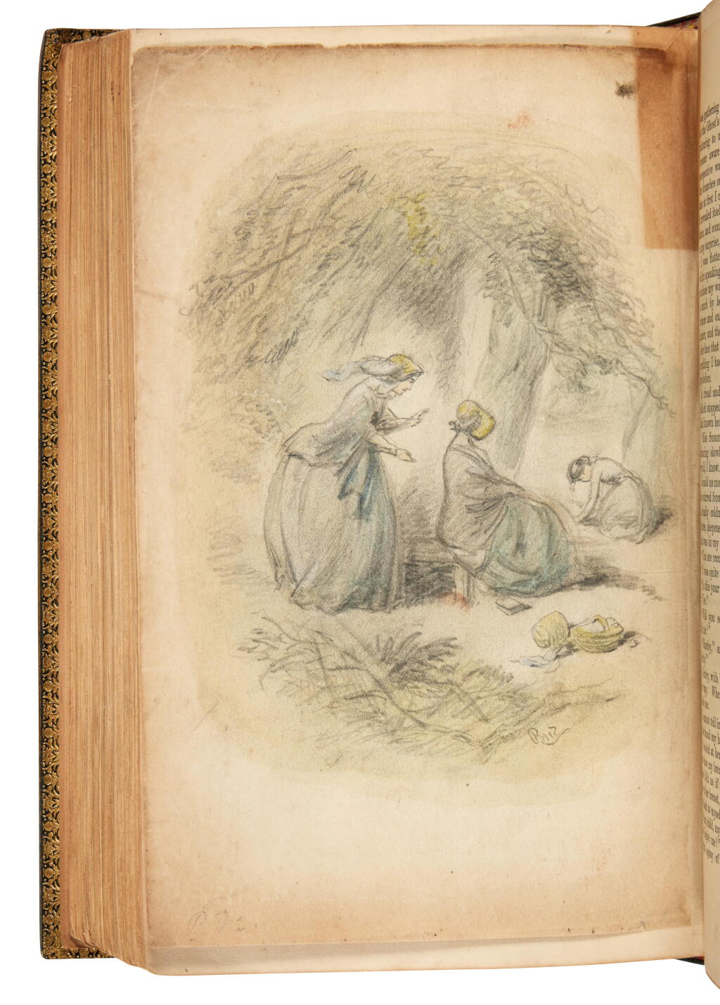 View full screen - View 1 of Lot 1042. Dickens, Charles — Hablot K. Browne (pseud. "Phiz," illustrator) | "Bleak House," first edition, with an original illustration .