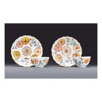 A MEISSEN TEABOWL AND SAUCER AND A JAPANESE ARITA TEABOWL AND SAUCER CIRCA 1730-35 AND EDO PERIOD, EARLY 18TH CENTURY | マイセン 色絵カップとソーサー、1730-35年頃 有田 色絵カップとソーサー、江戸時代、18世紀初