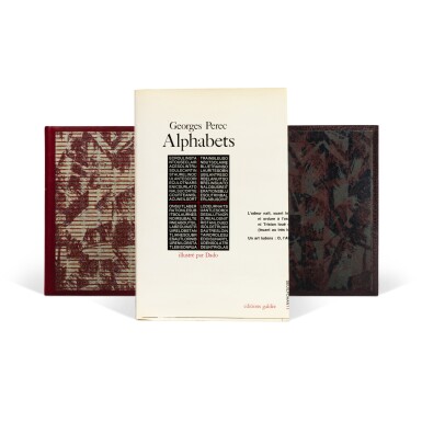 View full screen - View 1 of Lot 157. La Clôture, Théâtre I et Alphabets : 3 recueils de poèmes et de pièces de théâtre, sur grand papier..