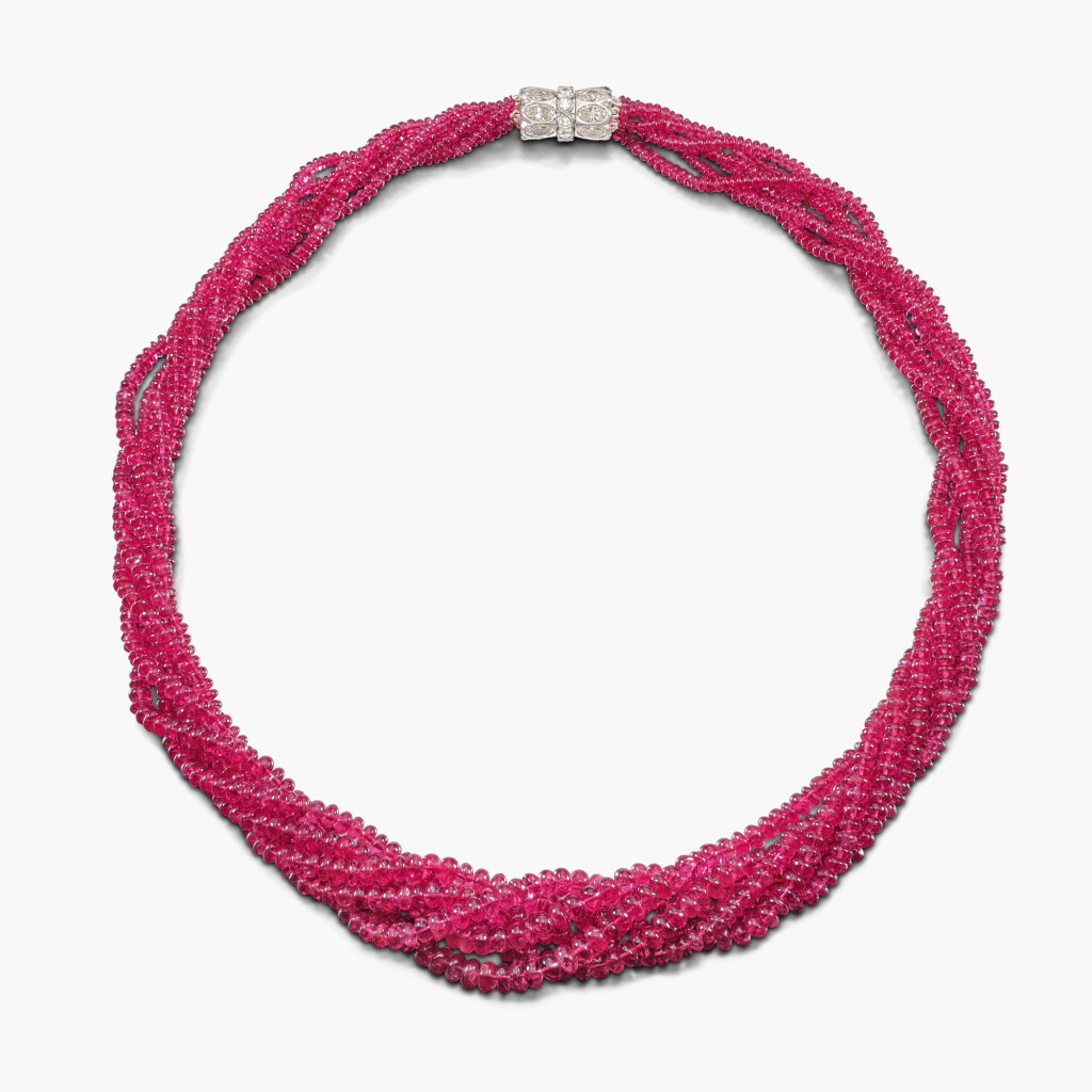 View full screen - View 1 of Lot 1739. Spinel and Diamond Necklace | 卡地亞 | 尖晶石 配 鑽石 項鏈.