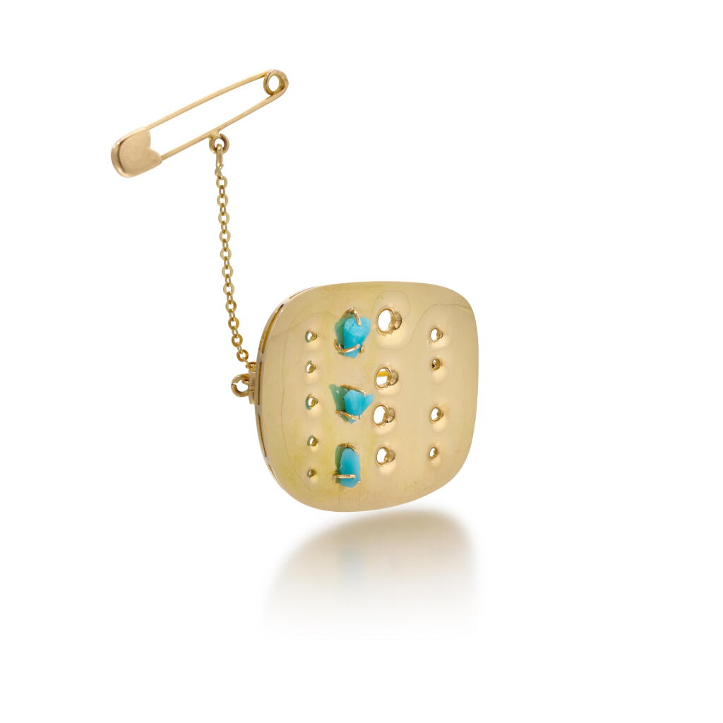 View full screen - View 1 of Lot 96. 'Concetto Spaziale' brooch | Spilla 'Concetto spaziale' .
