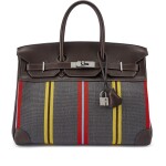 Limited Edition Ebene Evercalf and Toile Jumping Birkin 35 Palladium Hardware, 2008