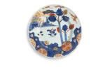 A Chinese Imari 'Landscape' Dish, Qing Dynasty, Kangxi Period | 清康熙 青花礬紅彩描金山水圖盤