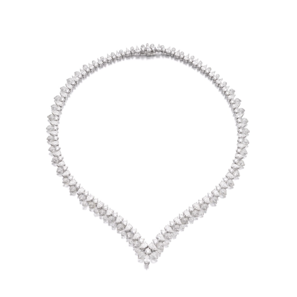 View full screen - View 1 of Lot 227. Diamond necklace | 格拉夫 | 鑽石項鏈.