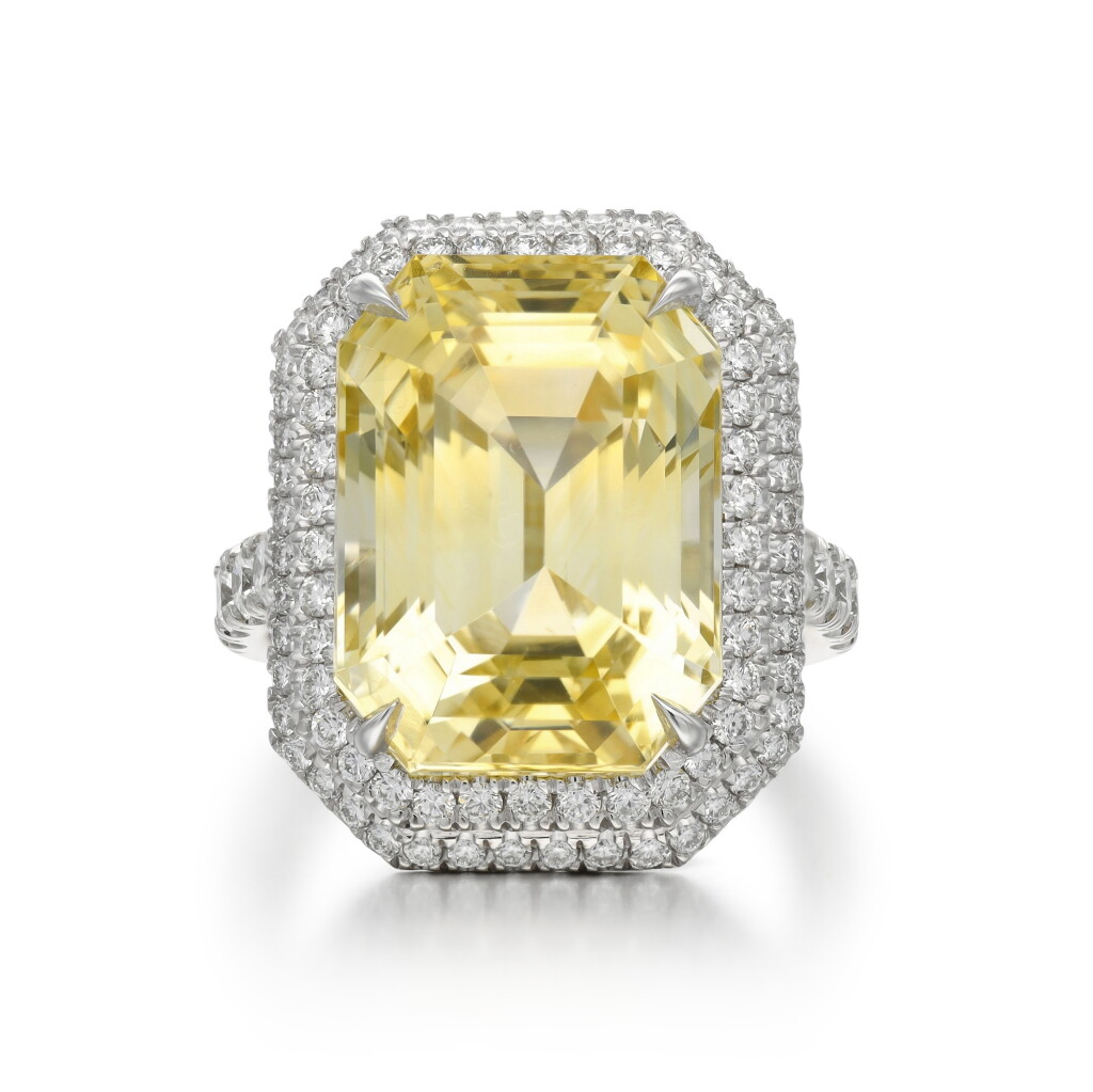 全螢幕檢視 - 查看56Yellow sapphire and diamond ring 的1