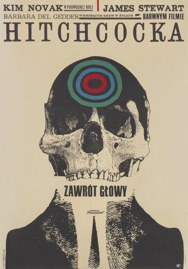 View full screen - View 1 of Lot 79. VERTIGO / ZAWRÓT GŁOWY (1958) FIRST POLISH RELEASE POSTER, 1963.