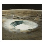 CHESLEY BONESTELL. "30 MILES ABOVE ARISTARCHUS," CA 1949