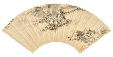 View full screen - View 1 of Lot 2542. Shaomi (ca. 1592-1642) 邵彌 | Landscape 行沽圖.