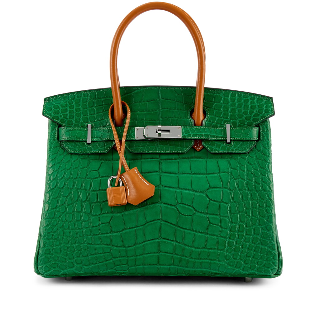 View full screen - View 1 of Lot 9750. Important Private Collection: Limited Edition Cactus Matte Mississippiensis Alligator and Naturel Sable Butler Birkin 30 Palladium Hardware, 2016.