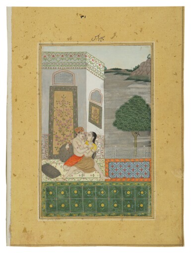 View full screen - View 1 of Lot 174. An illustration to a Ragamala series: Vibhasa Ragini, India, Deccan, circa 1750.