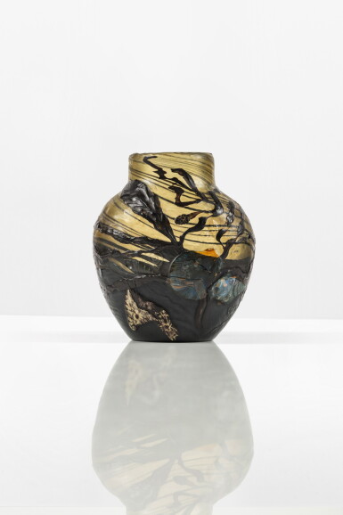 View full screen - View 1 of Lot 92. Algues et Coquillages vase, circa 1900.