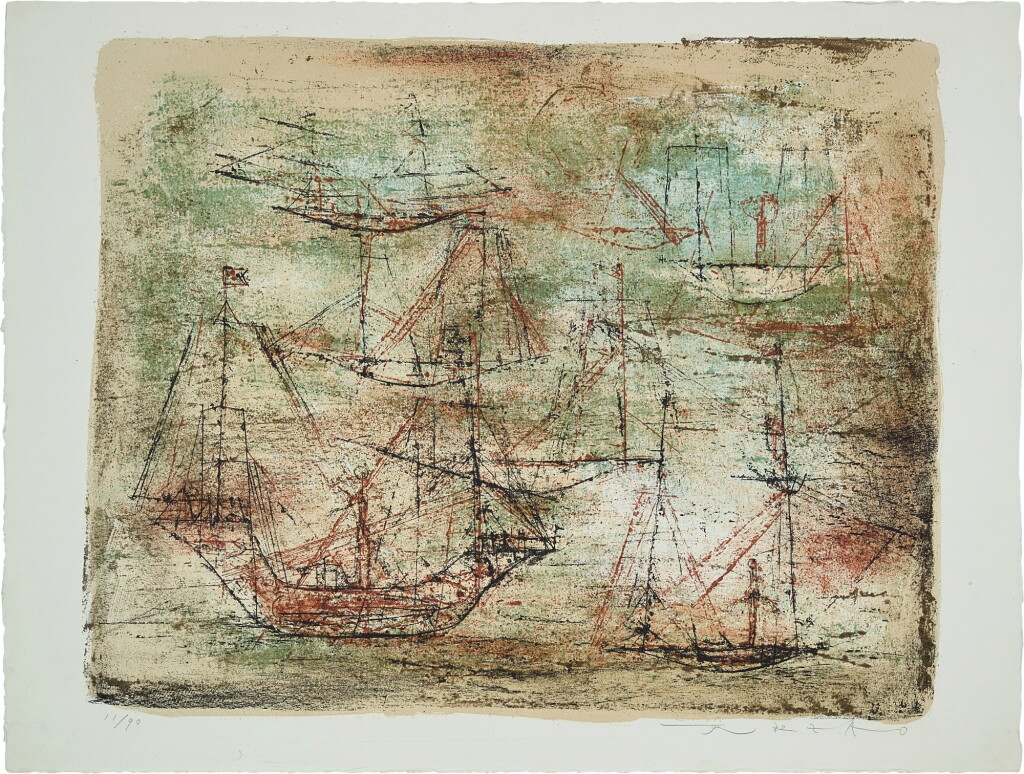 View full screen - View 1 of Lot 6219. Zao Wou-Ki 趙無極 | Les voiliers 帆船.