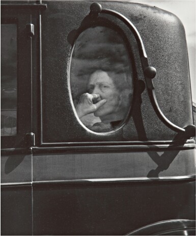 View full screen - View 1 of Lot 71. DOROTHEA LANGE | 'END OF AN ERA IN A SMALL VALLEY TOWN, CALIF.' (FUNERAL CORTEGE).