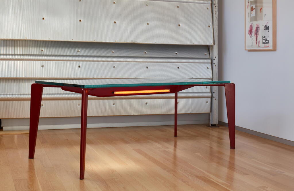 View full screen - View 1 of Lot 17. Unique Illuminated Table for Dr. Gaston Vichard.