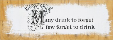 View full screen - View 1 of Lot 41. Banksy 班克斯 | Many drink to forget… 許多人喝酒是爲了忘記....