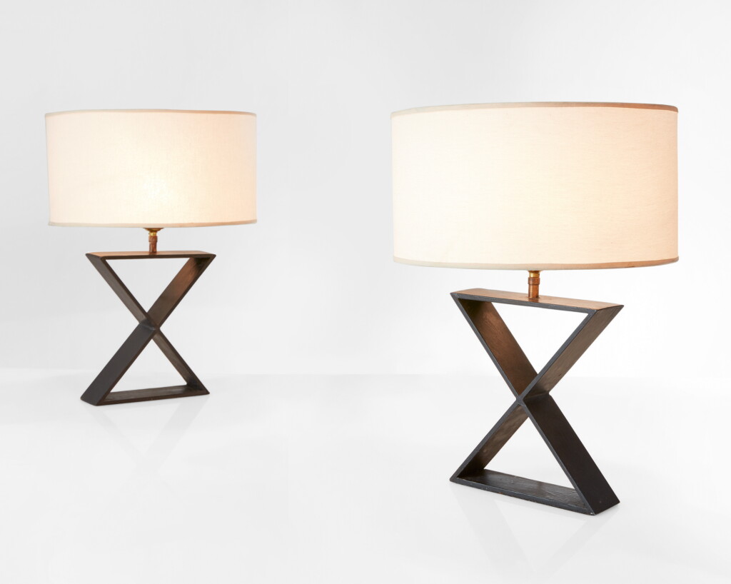 View full screen - View 1 of Lot 76. JEAN-MICHEL FRANK | PAIR OF TABLE LAMPS.