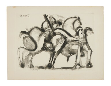 View full screen - View 1 of Lot 144. Picador et taureau. I (Bloch 1350; Baer 781.IIA).