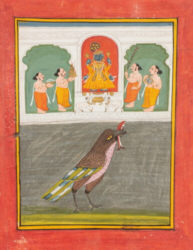 View full screen - View 1 of Lot 69. RAJASTHAN, LATE 18TH CENTURY AND 19TH CENTURY | SEVEN INDIAN MINIATURES.