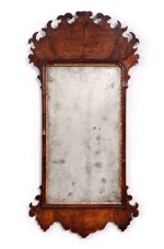 George II Parcel-Gilt and Figured Mahogany Looking Glass, circa 1740