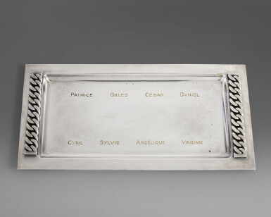 View full screen - View 1 of Lot 406. A French Silver-Plated Tray, Jean Després, Paris, Mid 20th Century.