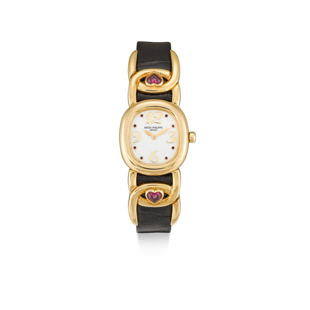 全萤幕检视 - 查看8142GOLDEN ELLIPSE, REFERENCE 4833/12 A YELLOW GOLD AND RUBY-SET WRISTWATCH WITH MOTHER-OF-PEARL DIAL, MADE IN 1995的1