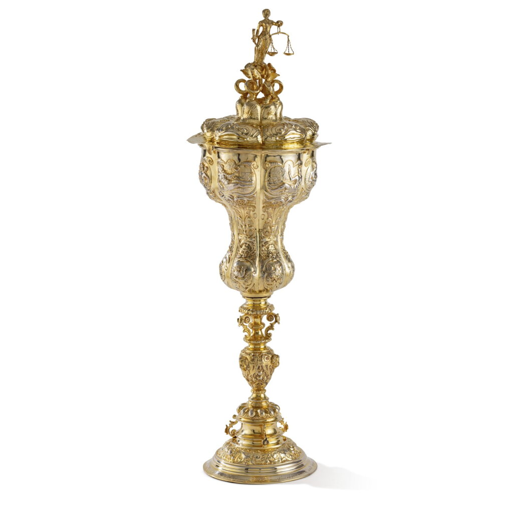 View full screen - View 1 of Lot 184. A German silver-gilt cup and cover, Neresheimer, Hanau, circa 1880, with import marks for Berthold Muller, Chester, 1907.