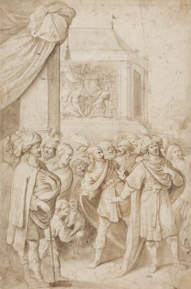 View full screen - View 1 of Lot 254. Joseph falsely accused by Potiphar's wife.