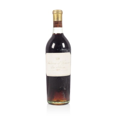View full screen - View 1 of Lot 359. Château d'Yquem 1871 (1 BT).