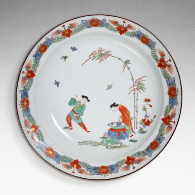 View full screen - View 1 of Lot 28. A Meissen Kakiemon 'Hob in the Well' soup plate, Circa 1730.