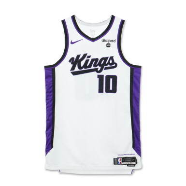 View full screen - View 1 of Lot 127. Domantas Sabonis Sacramento Kings 2023-2024 Game Worn Association Edition Jersey | Triple-Double.