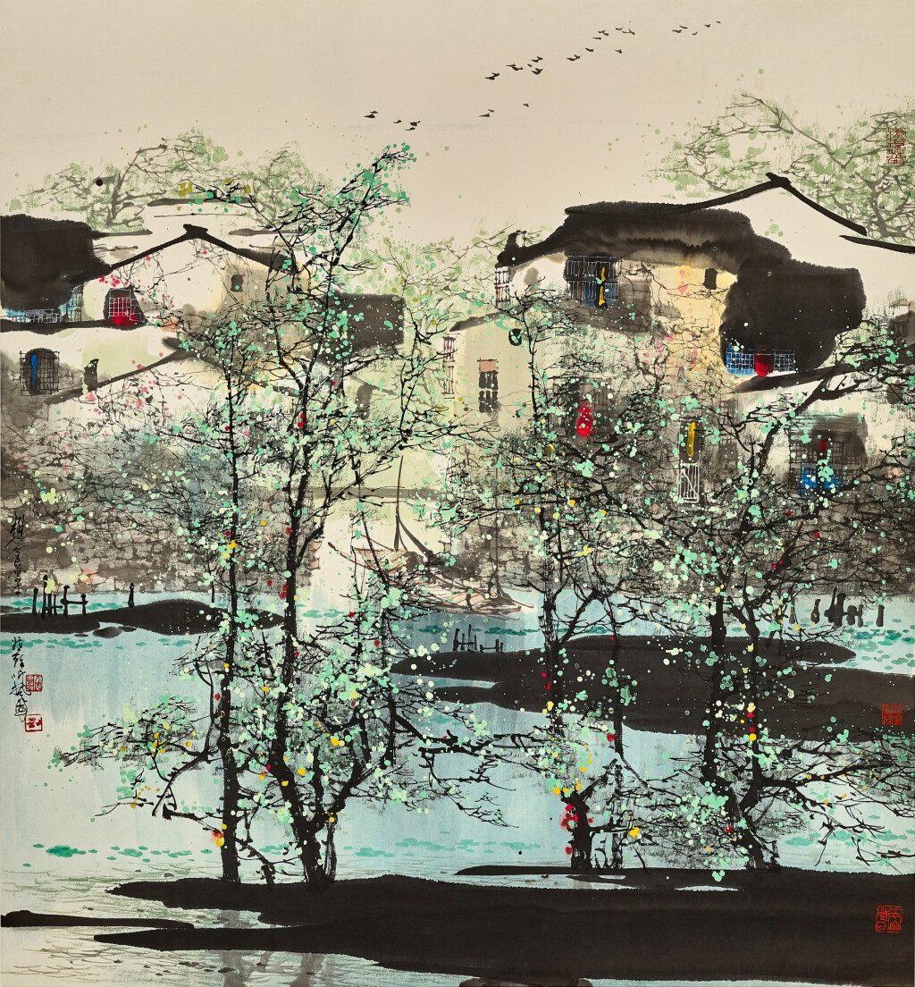 View full screen - View 1 of Lot 851. Liu Maoshan 劉懋善 | Water Village 水鄉.