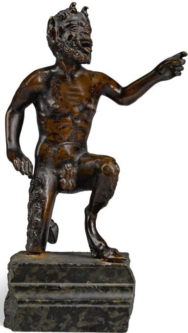 View full screen - View 1 of Lot 34. AFTER SEVERO CALZETTA DA RAVENNA (ACTIVE CIRCA 1496-1543), ITALIAN, PROBABLY PADUA, SECOND HALF 16TH CENTURY | KNEELING SATYR.