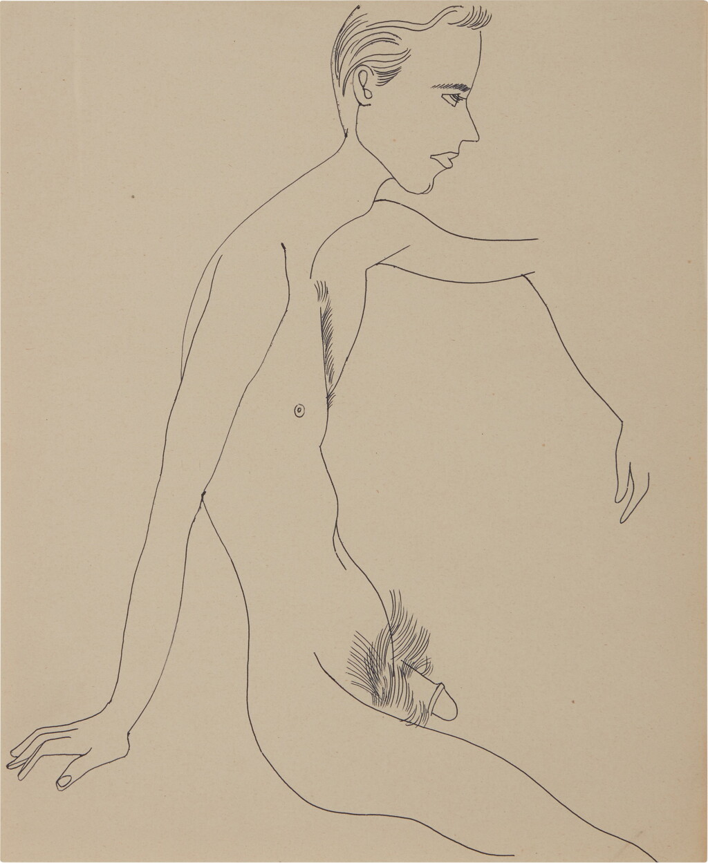 View full screen - View 1 of Lot 9. Seated Male Nude.