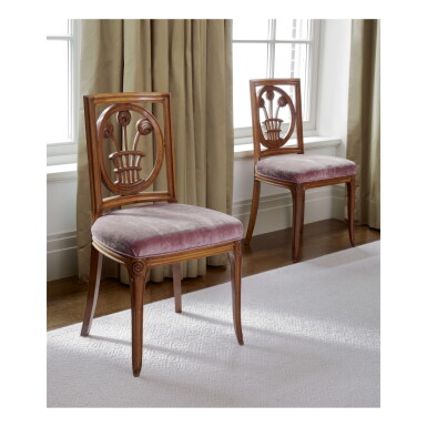 View full screen - View 1 of Lot 133. ANDRÉ GROULT | PAIR OF SIDE CHAIRS.