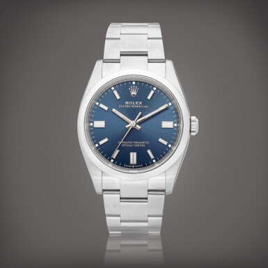 View full screen - View 1 of Lot 8837. Oyster Perpetual, Reference 126000 | A stainless steel wristwatch with bracelet, Circa 2022 | 勞力士 Oyster Perpetual 型號126000 | 精鋼鏈帶腕錶,約2022年製.