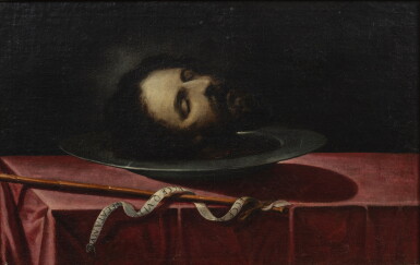 View full screen - View 1 of Lot 22. Head of St John the Baptist | Tête de saint Jean Baptiste.