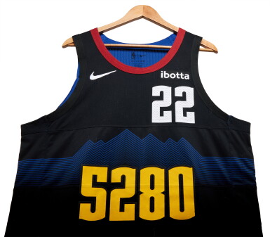 View full screen - View 1 of Lot 156. Zeke Nnaji Denver Nuggets 2024 NBA Playoffs Western Conference Round 1 Game Worn City Edition Jersey | Game 2.