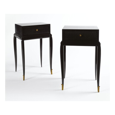 View full screen - View 1 of Lot 145. JEAN PASCAUD | PAIR OF SIDE TABLES.