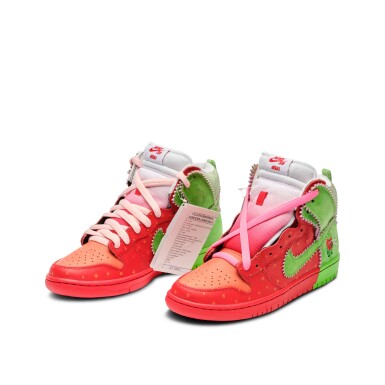 View full screen - View 1 of Lot 7. Nike SB Dunk High Pro ‘Strawberry Cough’ Sample | Size 9.