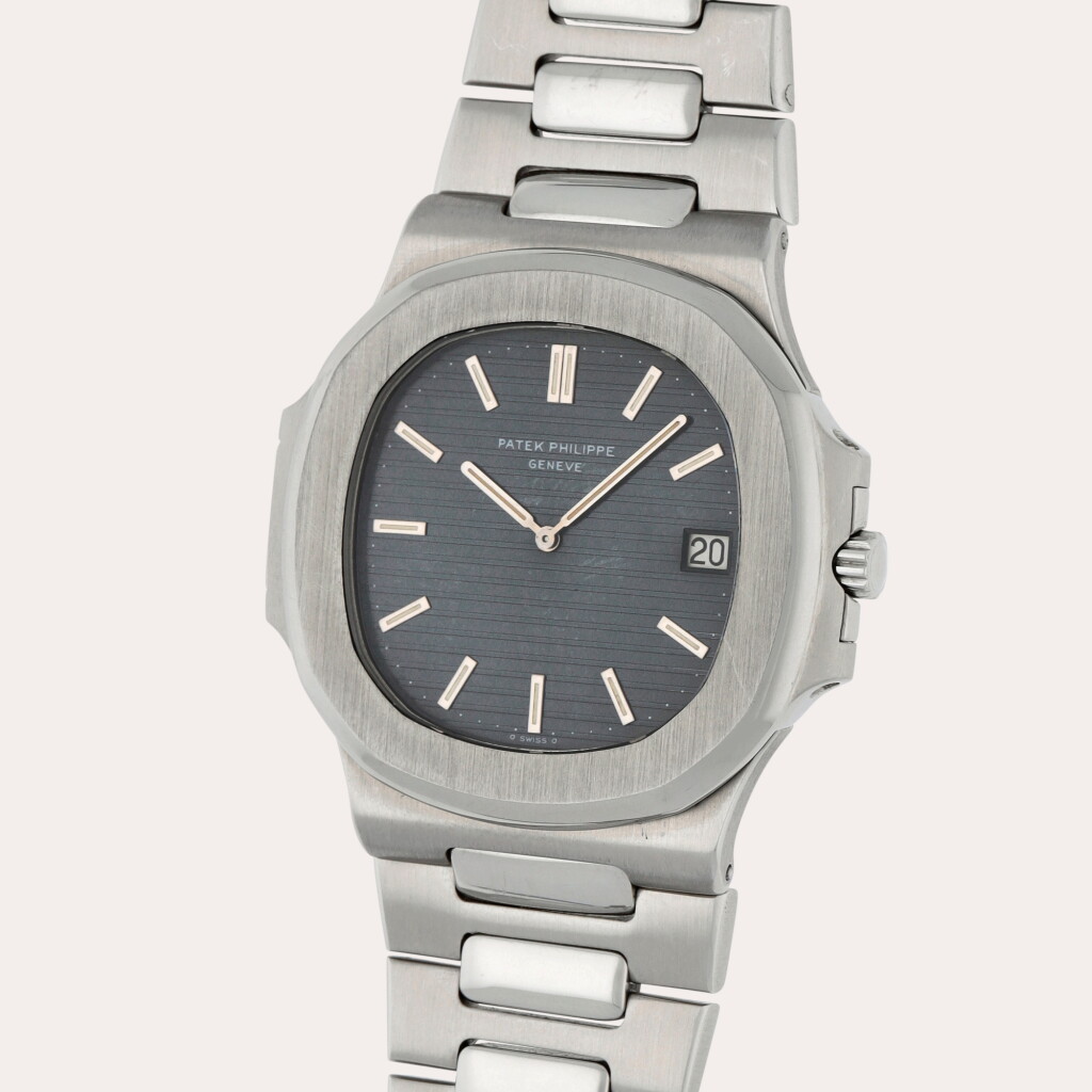View full screen - View 1 of Lot 61. Nautilus 'Jumbo', Reference 3700/1 | A stainless steel wristwatch with date and bracelet | Made in 1978.