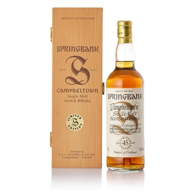 View full screen - View 1 of Lot 2763. Springbank Millennium Collection 45 Year Old 40.1 abv NV (1 BT70).